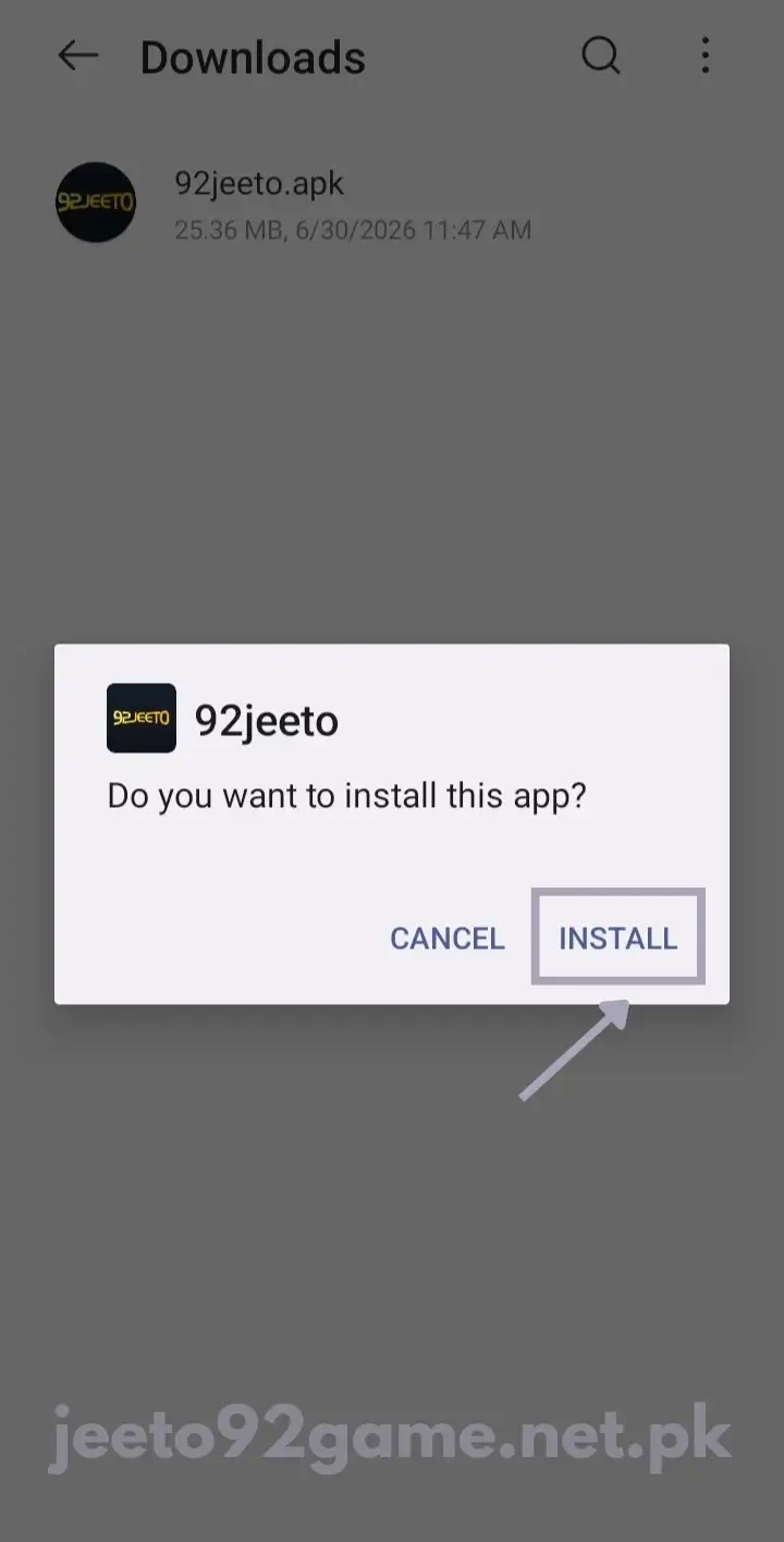 Click Install Button