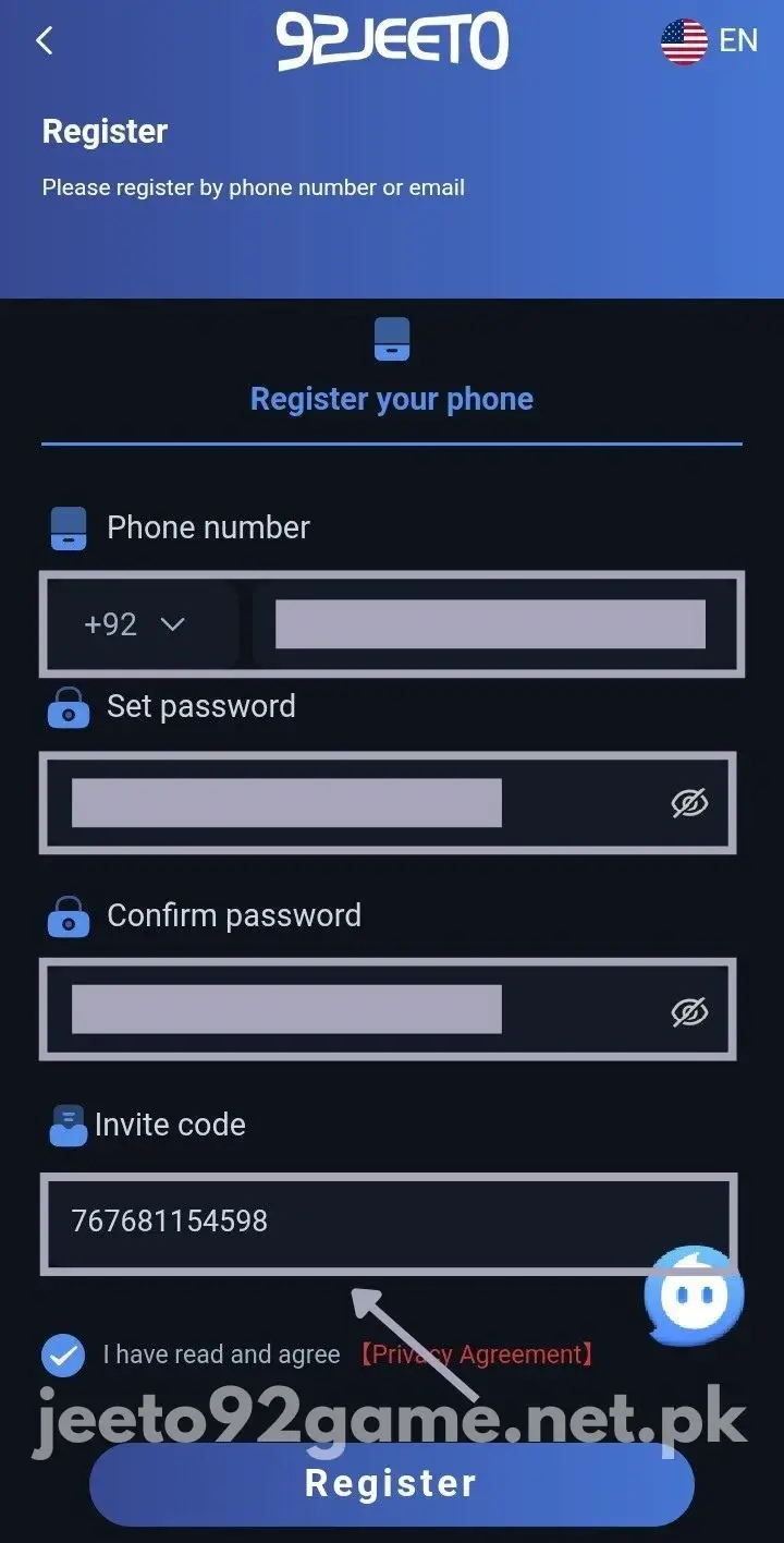 Enter Invite Number